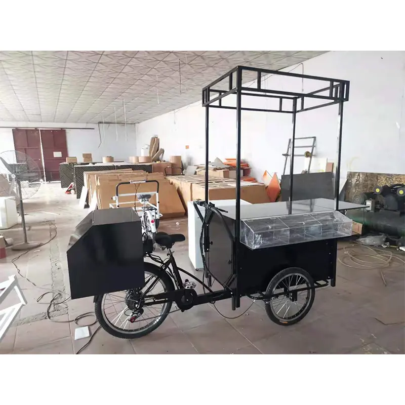 Sepeda Makanan Ringan Jalan Kargo Listrik